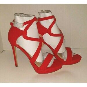 LIliana Rosanna-1 Strappy Heels Women's Shoes Red CLEARANCE
